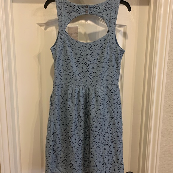 NWT Anthropologie Deletta Blue Midi Dress size Medium - Picture 4 of 9